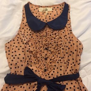 Peter Pan Style Polka Dot Dress